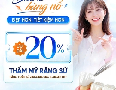 Deal Hè Bùng Nổ – Ưu Đãi 20% Thẩm Mỹ Răng Sứ Zirconia UNC & Argen HT+ Tại Nha Khoa SV