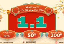 Ưu Đãi Năm Mới 2026 – Giảm Đến 50% Dịch Vụ Răng Sứ, Tẩy Trắng Răng Tại Nha Khoa SV