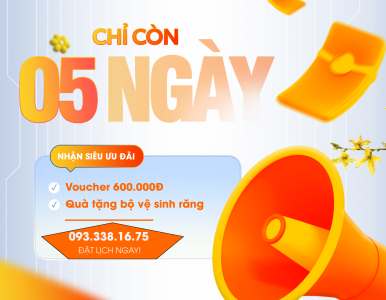 🎉 CHỈ CÒN 5 NGÀY – NHANH TAY SỬ DỤNG VOUCHER 600.000Đ TẠI SV DENTAL!