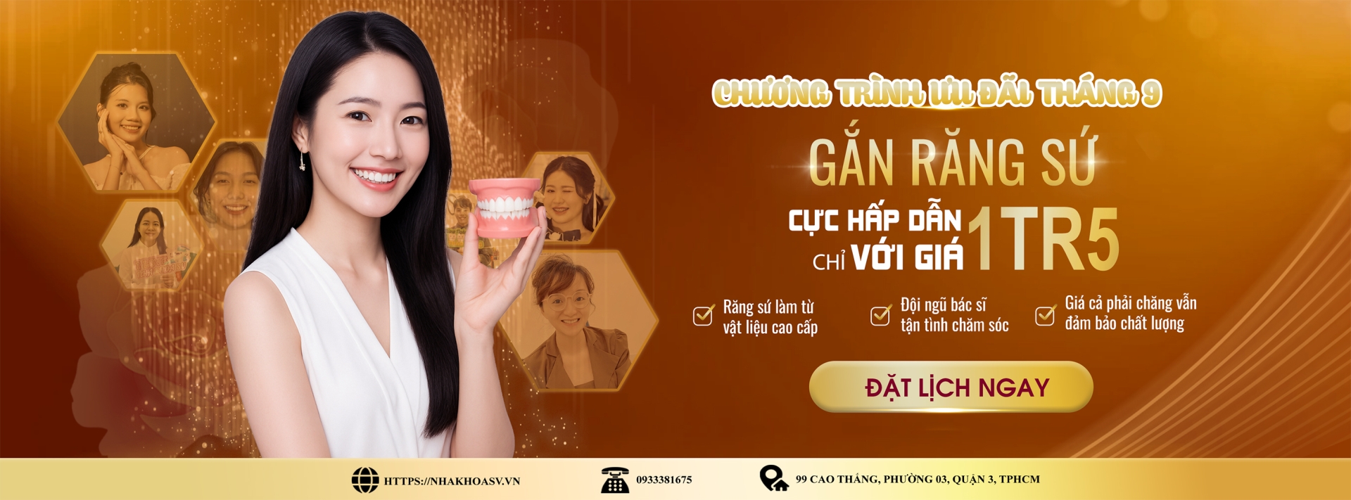 Ưu Đãi răng toàn sứ chỉ 1.500.000/ 1 răng