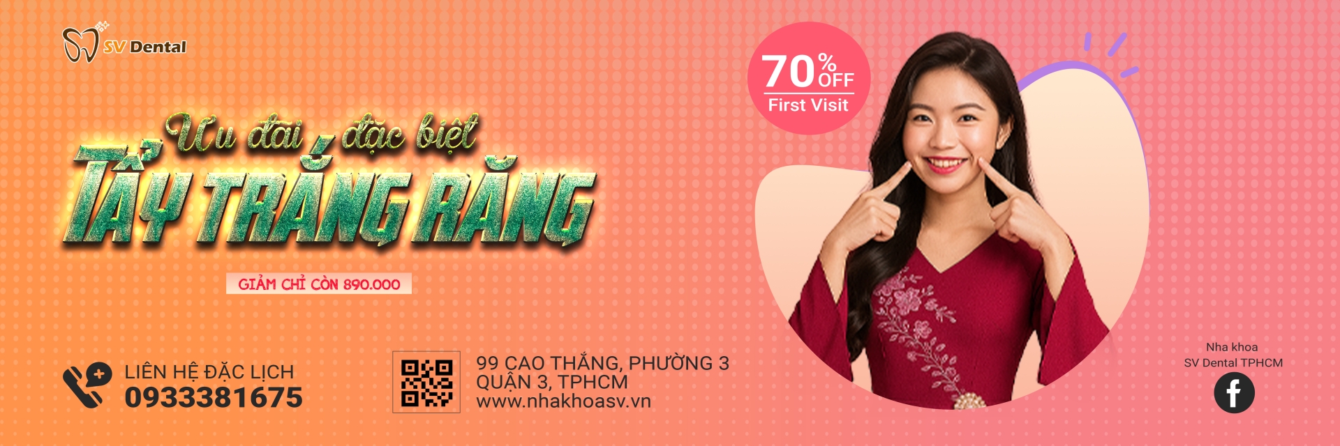 Ưu Đãi Tẩy Trắng Răng Giảm 70% Chỉ Còn 890.000