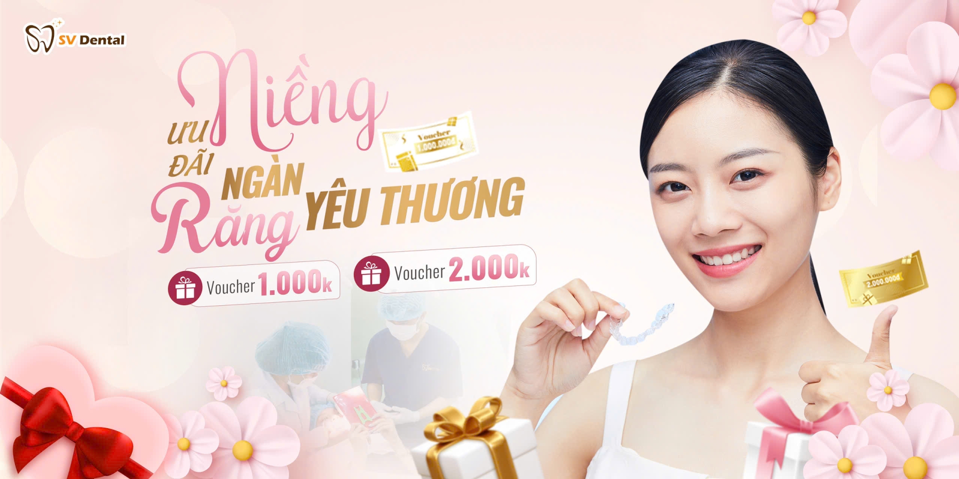 Ưu Đãi Niềng Răng Yêu Thương . Gửi Phiếu quà tặng 2.000.000 -khi niềng răng tại NHA KHOA SV Quận 3 